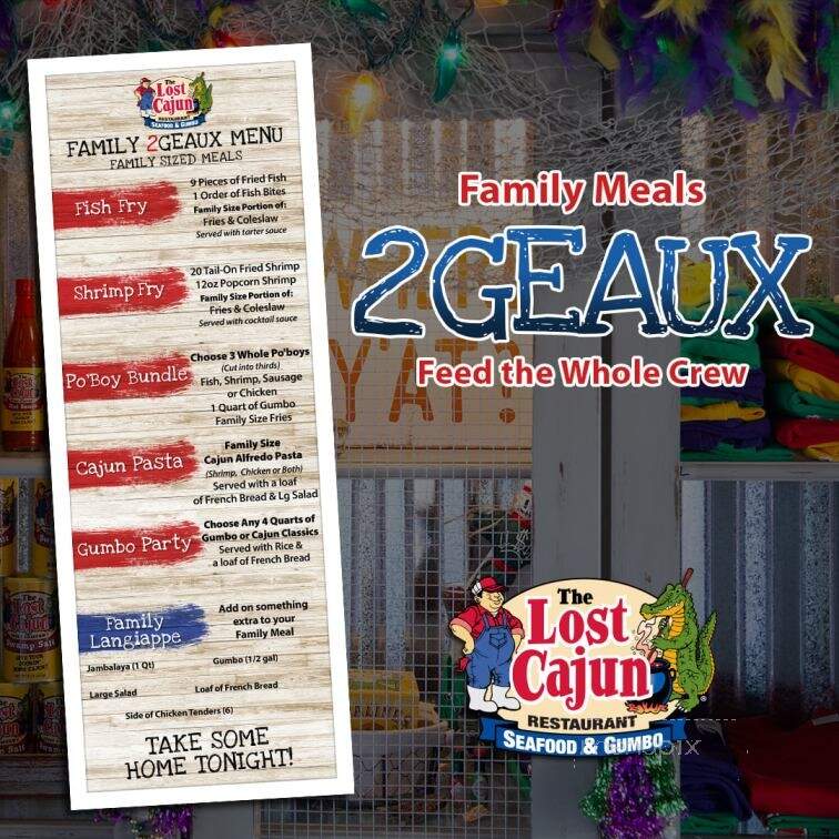 The Lost Cajun - Florence, SC menu_pic