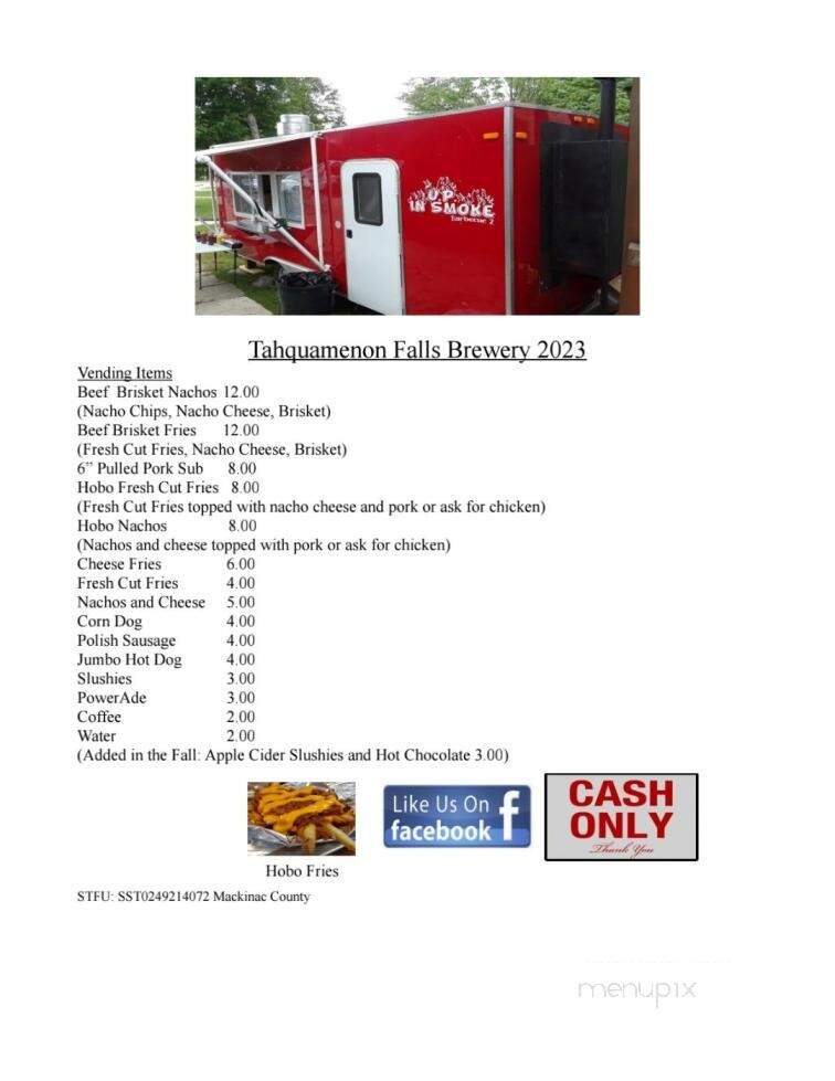 Up In Smoke BBQ - Petoskey, MI menu_pic
