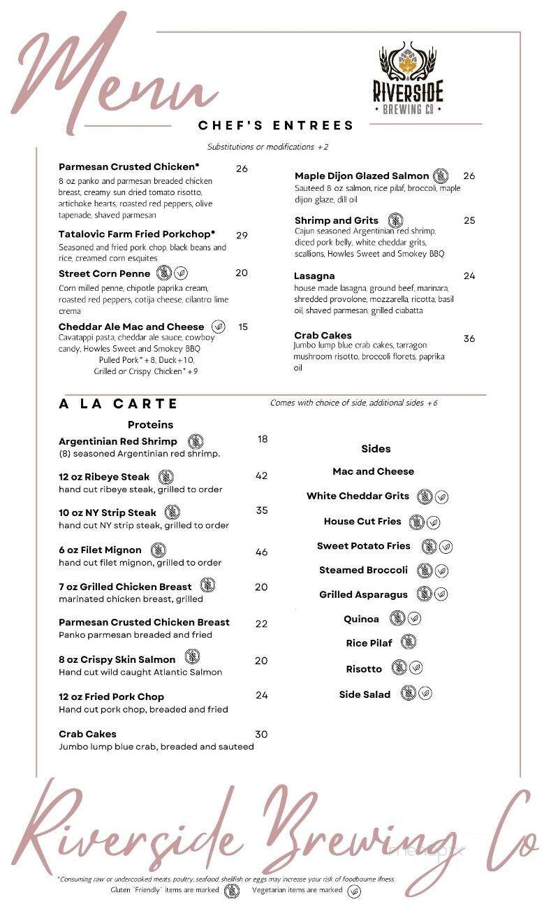 Riverside Brewing Company - Cambridge Springs, PA menu_pic