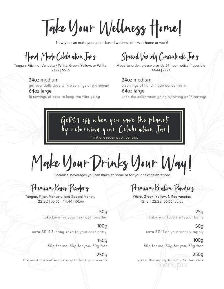 Lacuna Kava Bar - Phoenix, AZ menu_pic
