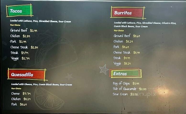 Hola Taco - Downingtown, PA menu_pic