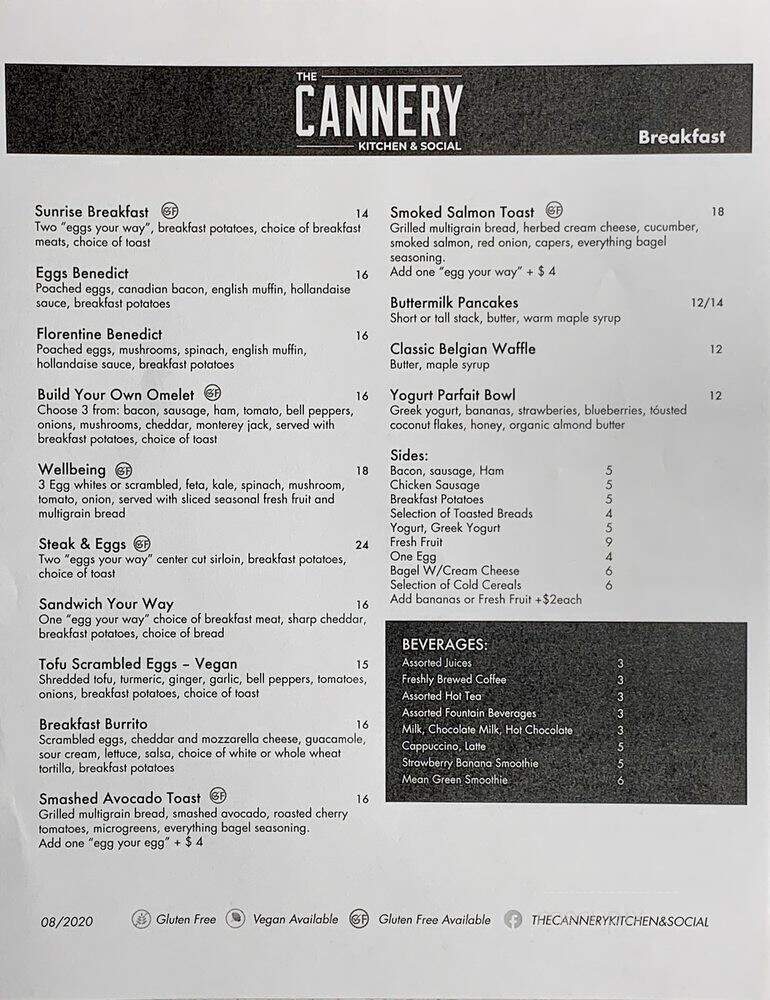 The Cannery Kitchen & Social - Toronto, ON menu_pic