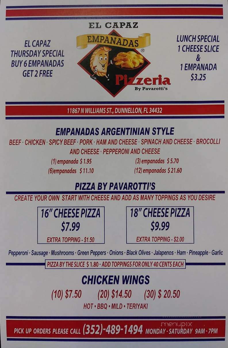 Pavarotti's Pizza & Restaurant - Dunnellon, FL