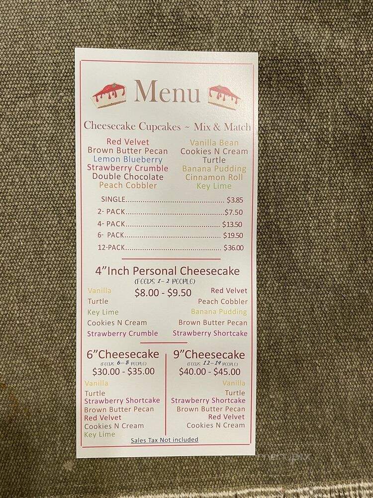 Cheesecake On Point! - Little Rock, AR menu_pic