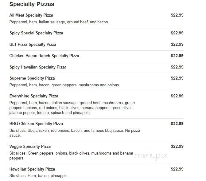 Happy's Pizza - Fraser, MI menu_pic