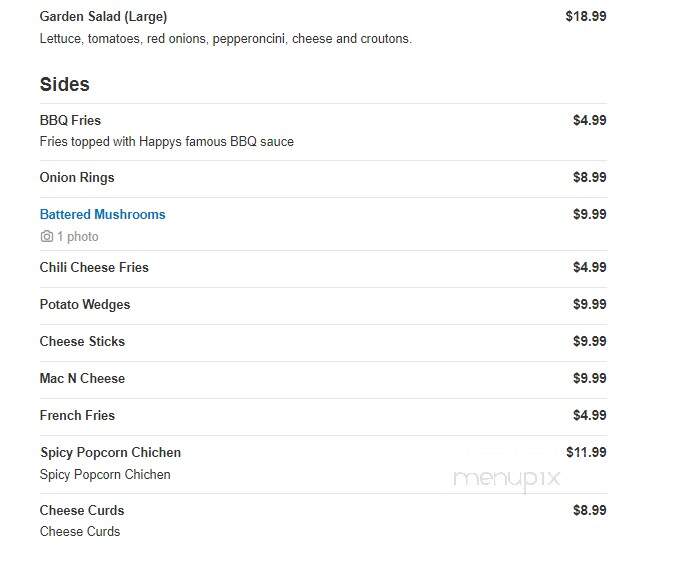 Happy's Pizza - Fraser, MI menu_pic
