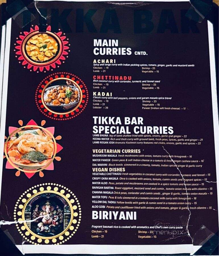 Tikka Bar - Key West, FL menu_pic