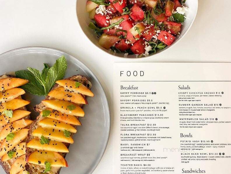 Flora + Fauna Cafe and Roaster - Nashville, TN menu_pic