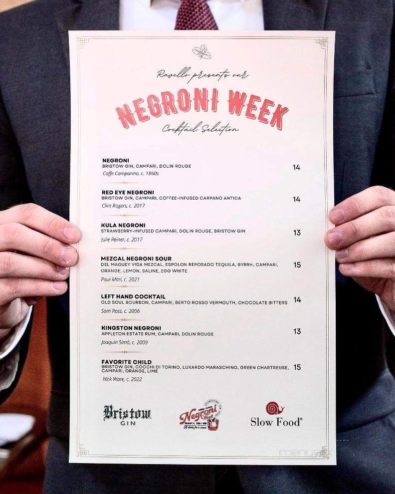 Ravello Ristorante - Montgomery, AL menu_pic