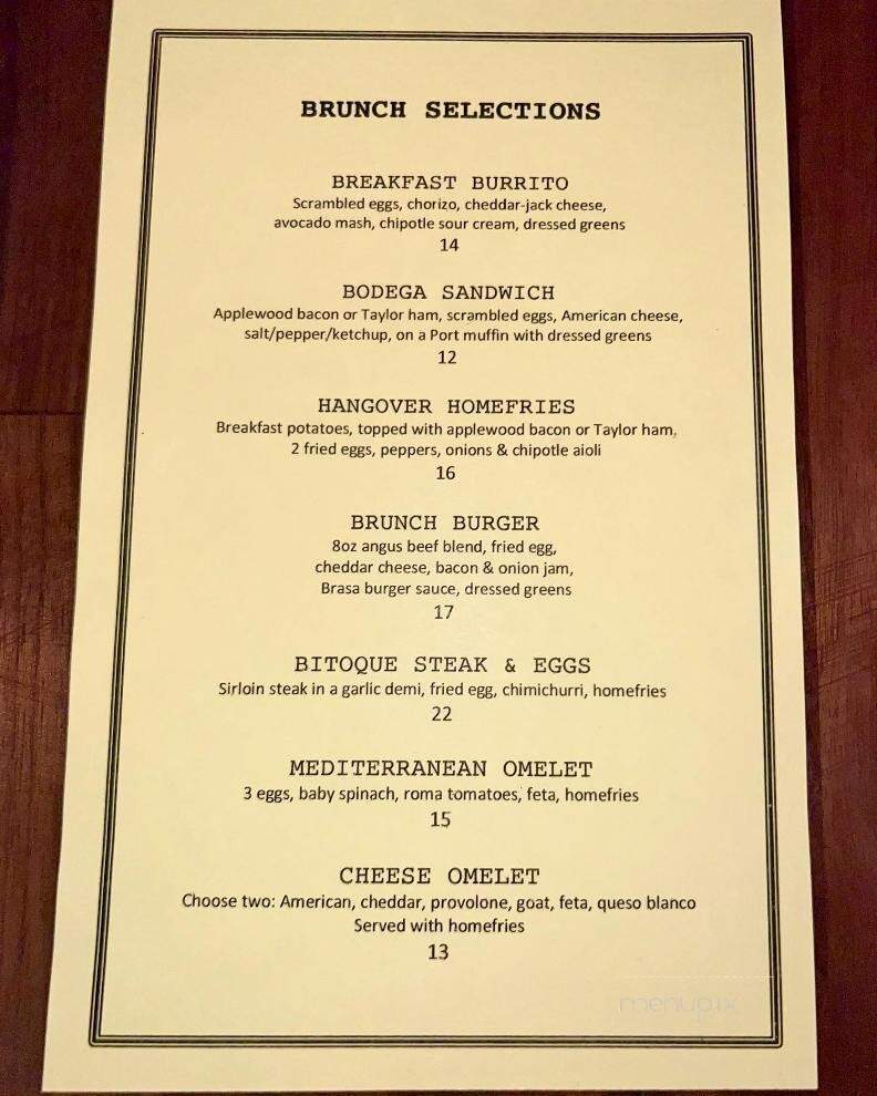Brasa Wood-Fired Grill - Warren, NJ menu_pic