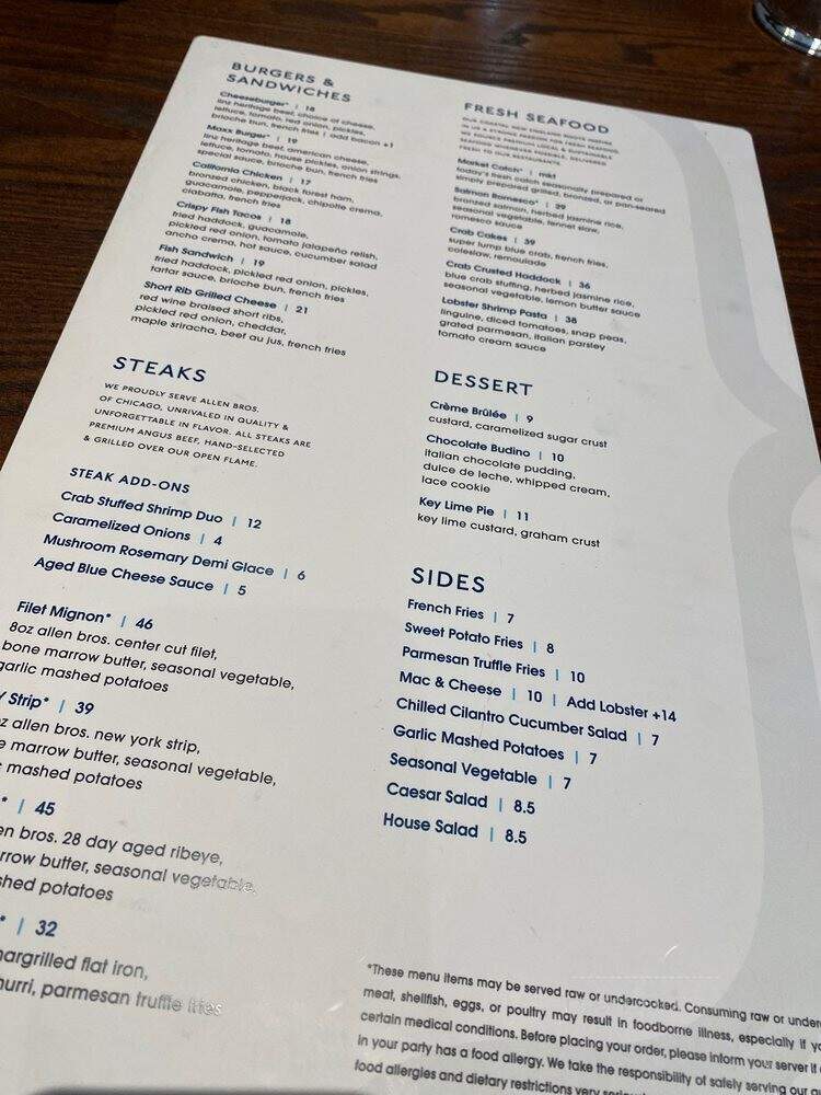 Burton's Grill & Bar - Gaithersburg, MD menu_pic