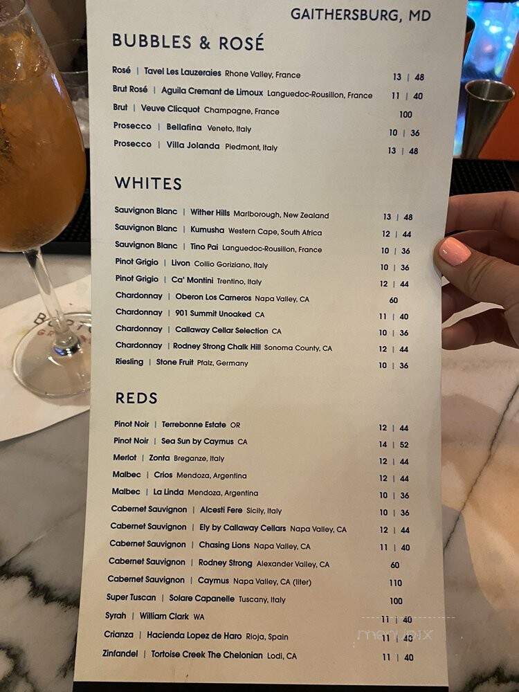 Burton's Grill & Bar - Gaithersburg, MD menu_pic