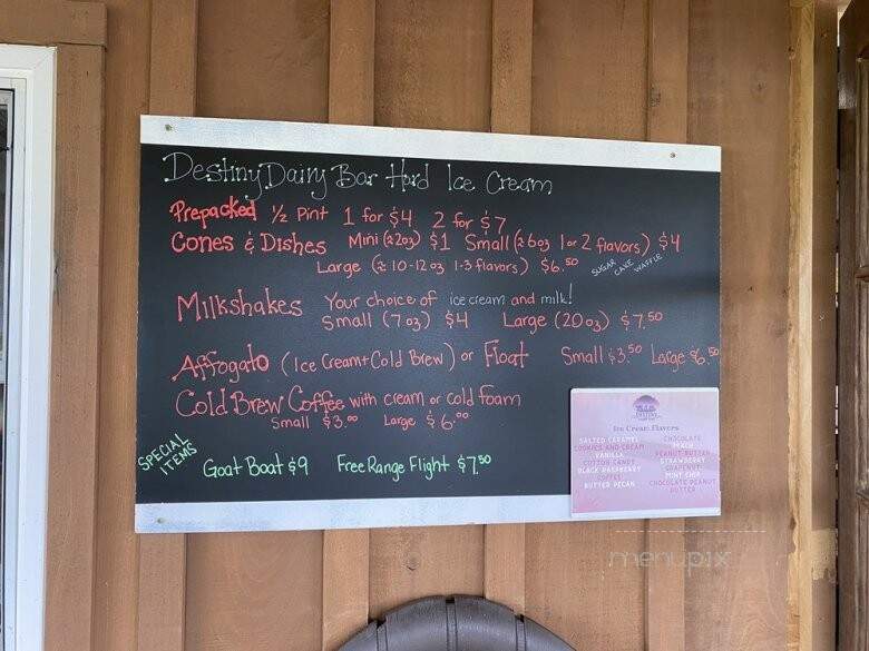 Destiny Dairy Bar - Carlisle, PA menu_pic
