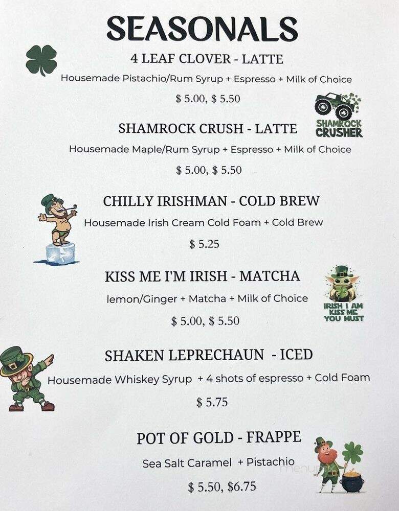 Be Known Coffee - Little River, SC menu_pic