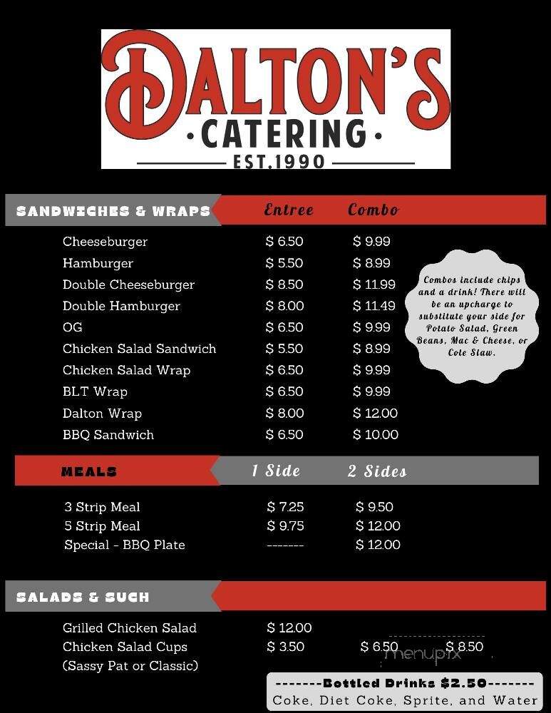 Dalton's Downtown - Moultrie, GA menu_pic
