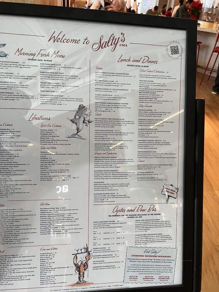 Salty's at the SEA - Seattle, WA menu_pic