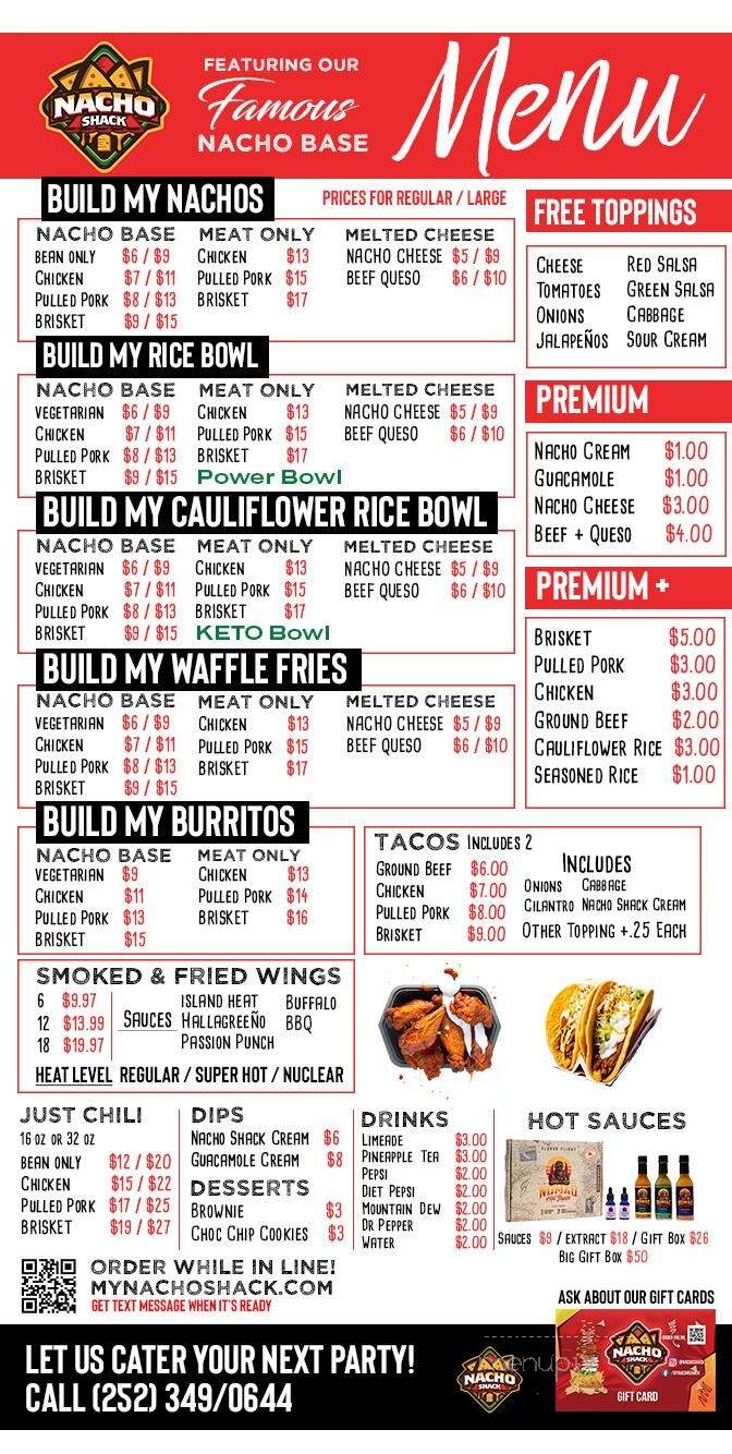 Nacho Shack - Havelock, NC menu_pic