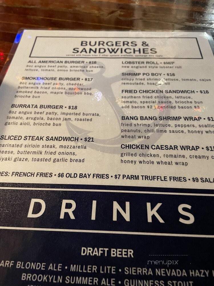 Vanderbilt's Wharf - Oakdale, NY menu_pic
