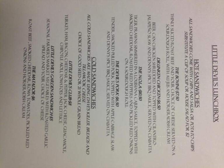 Little Devil's Lunchbox - Port Angeles, WA menu_pic