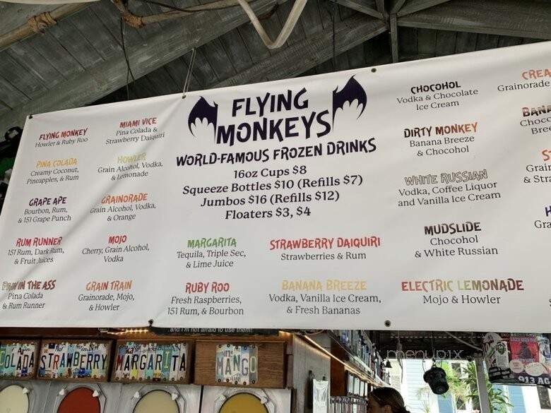 The Flying Monkey - Key West, FL menu_pic