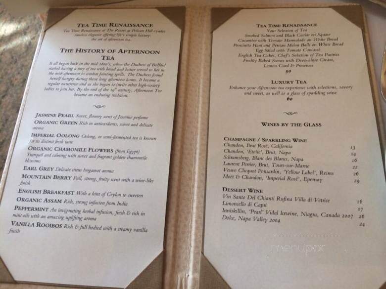 Tea Time Renaissance - Newport Beach, CA menu_pic