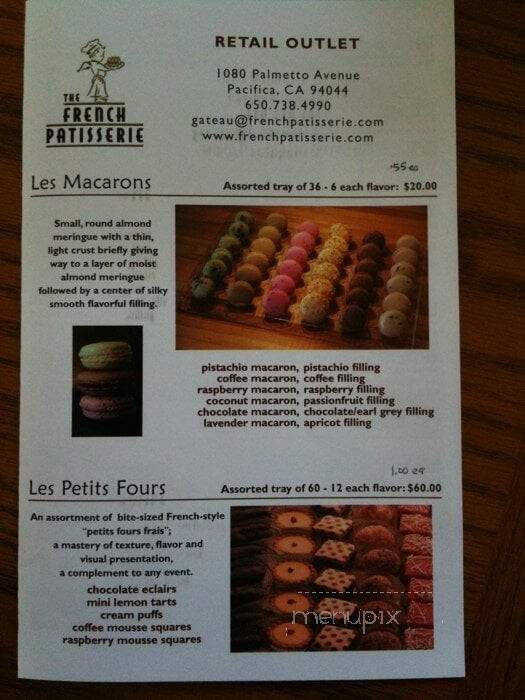 French Patisserie - Pacifica, CA menu_pic