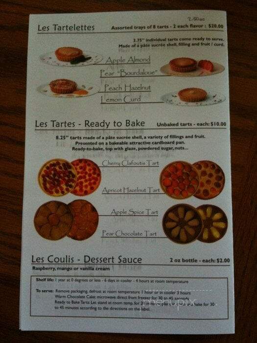 French Patisserie - Pacifica, CA menu_pic