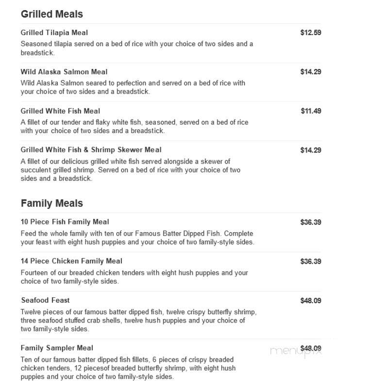 Captain D's Seafood - Marietta, OH menu_pic