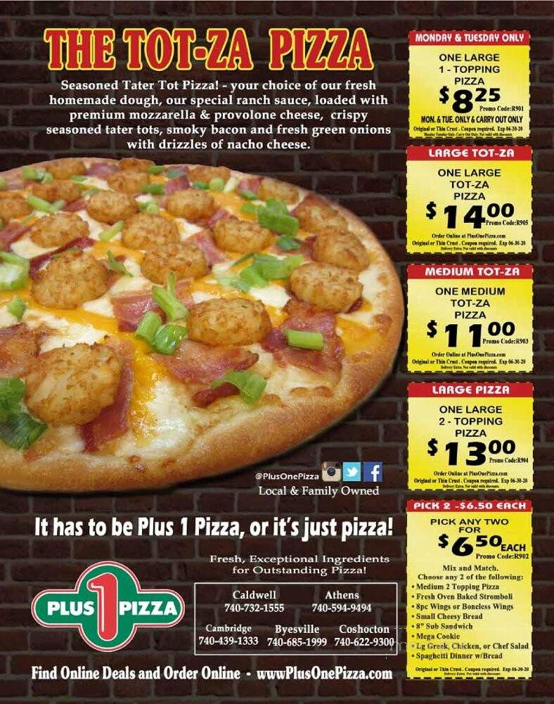 Plus One Pizza - Caldwell, OH menu_pic
