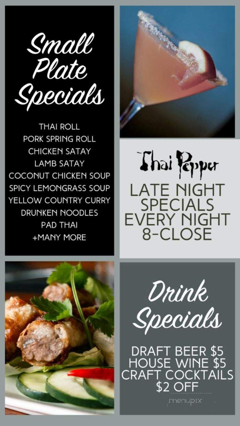 Thai Pepper - Ashland, OR menu_pic