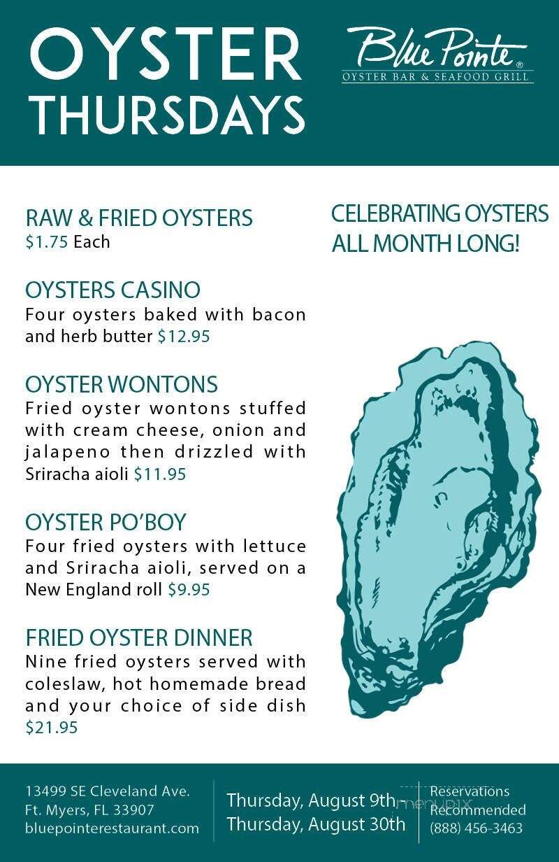 Blue Pointe Oyster Bar & Seafood Grill - Ft. Myers - Fort Myers, FL