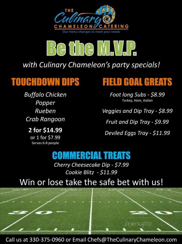 The Culinary Chameleon - Akron, OH menu_pic