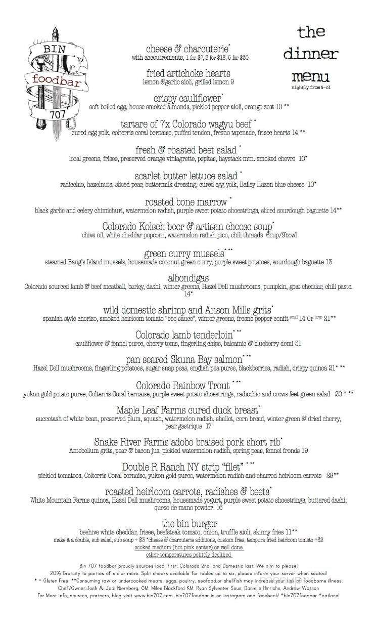 Bin 707 Foodbar - Grand Junction, CO menu_pic