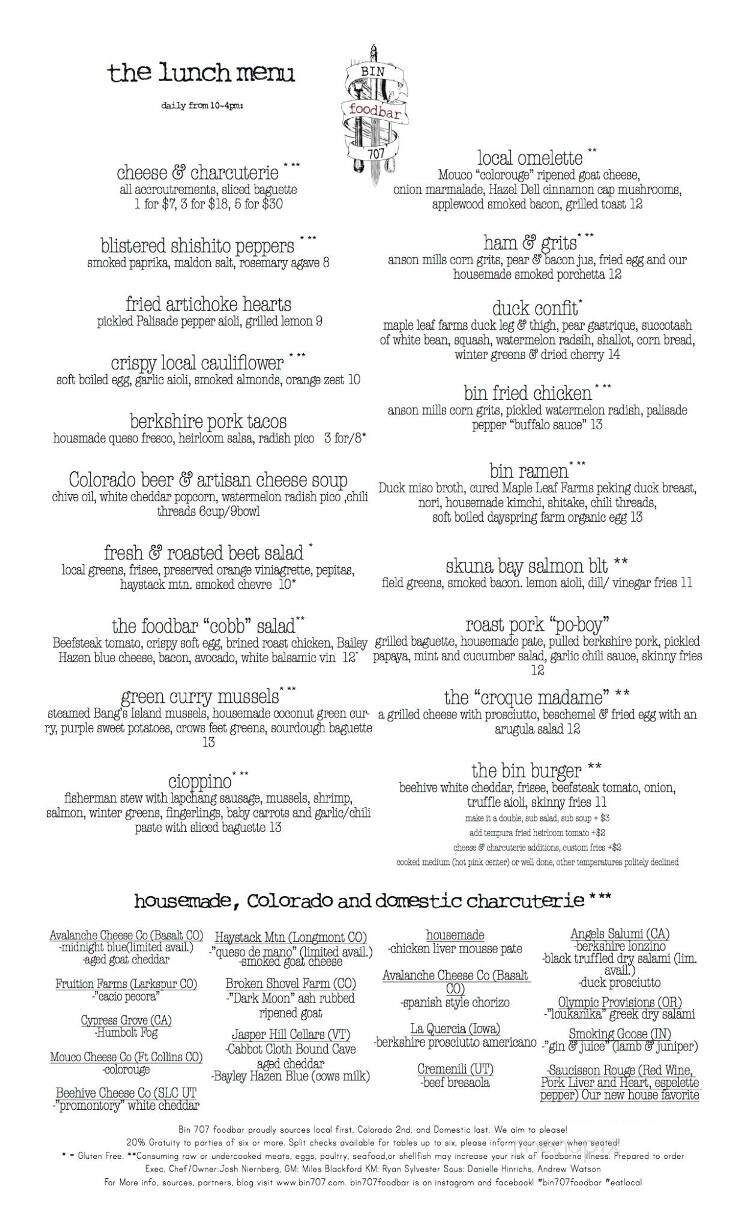 Bin 707 Foodbar - Grand Junction, CO menu_pic