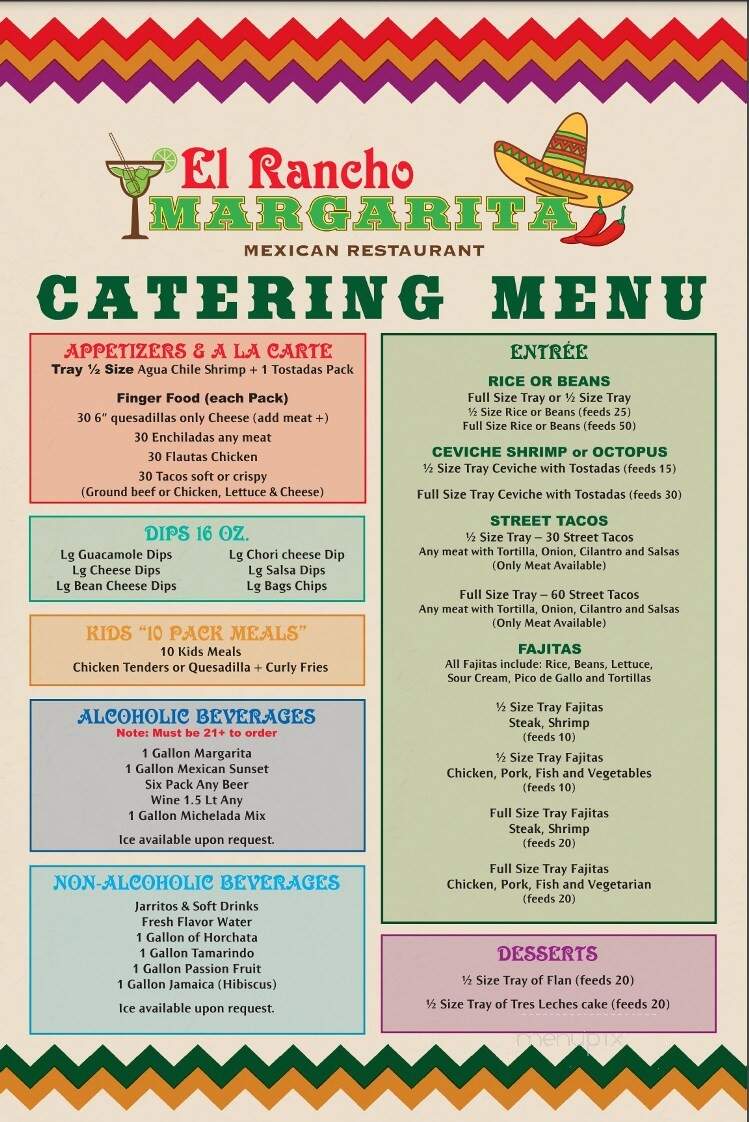 El Rancho Grande - Liberty Township, OH menu_pic