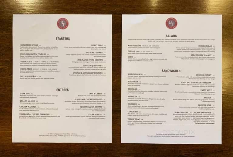 Beachland Tavern - West Hartford, CT menu_pic