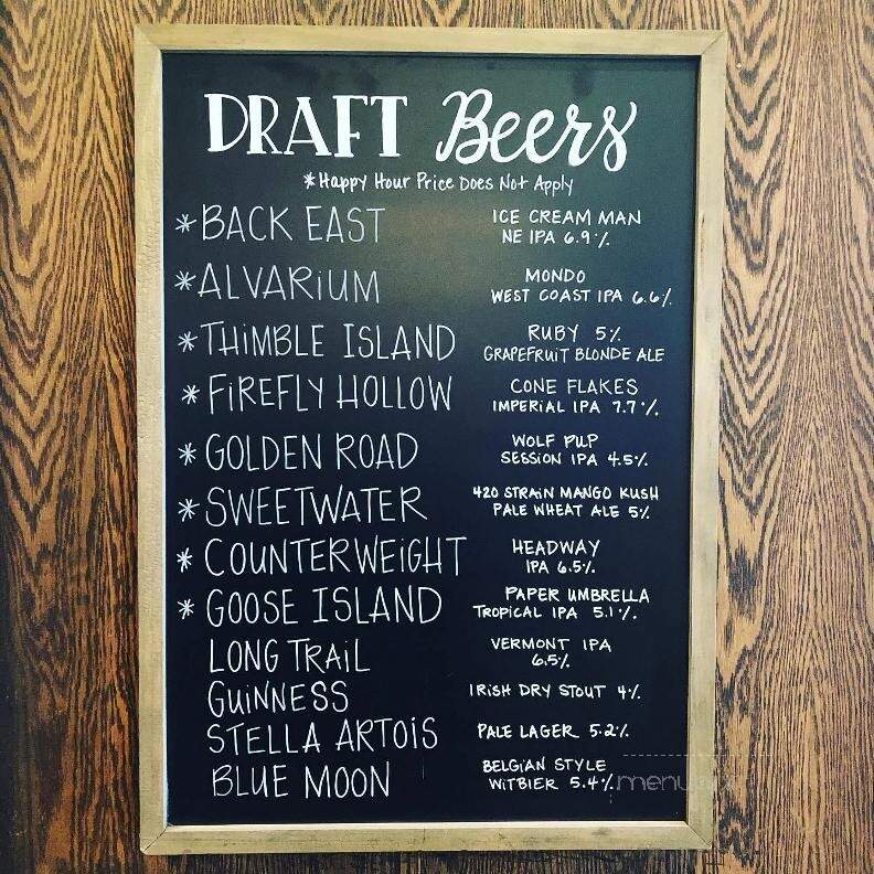 Beachland Tavern - West Hartford, CT menu_pic