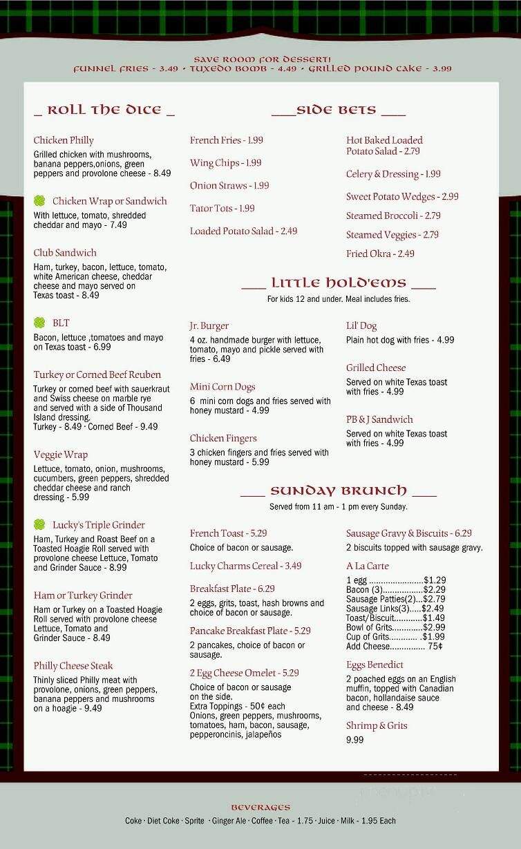 Luckys Burger Shack 7811 Broad River Rd, Irmo, SC - Irmo, SC menu_pic