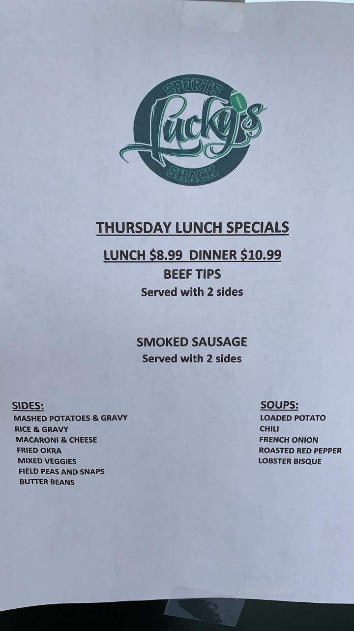 Luckys Burger Shack 7811 Broad River Rd, Irmo, SC - Irmo, SC menu_pic
