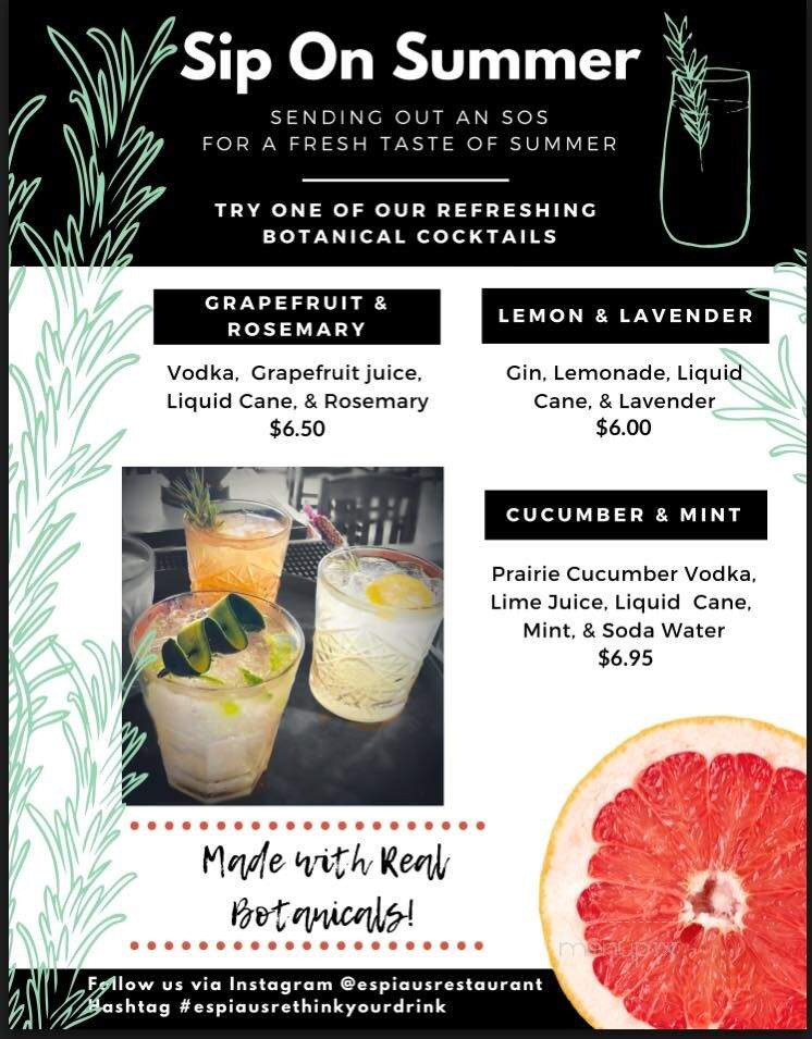 Espiau's - Claremont, CA menu_pic
