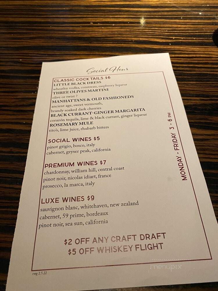 Rosewood Grill - Strongsville, OH menu_pic