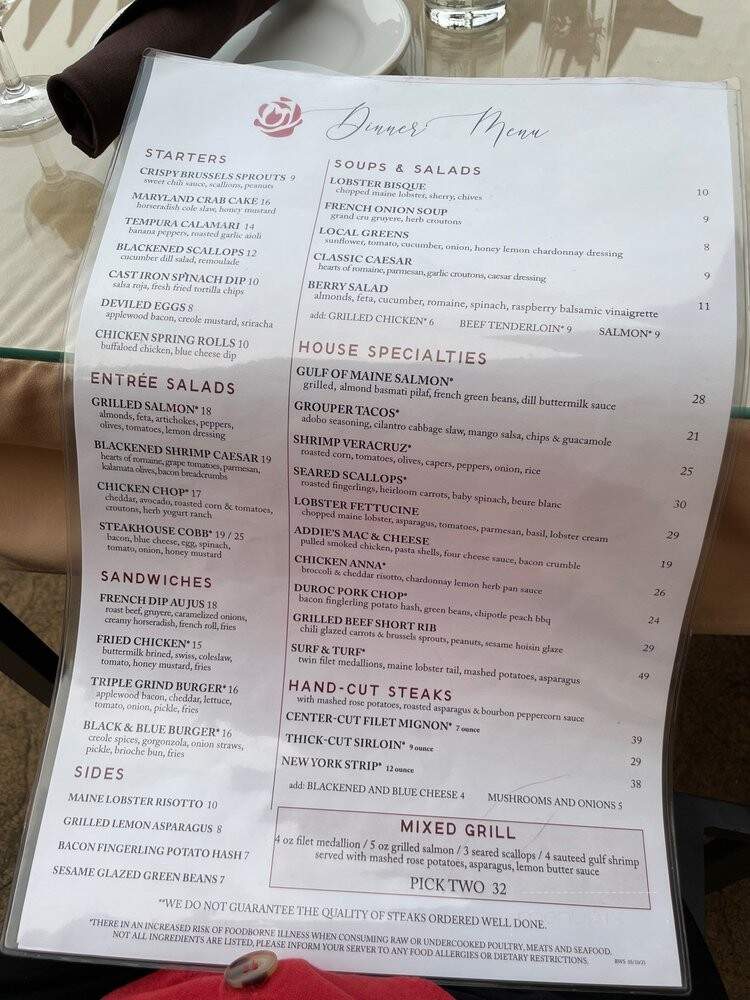 Rosewood Grill - Strongsville, OH menu_pic