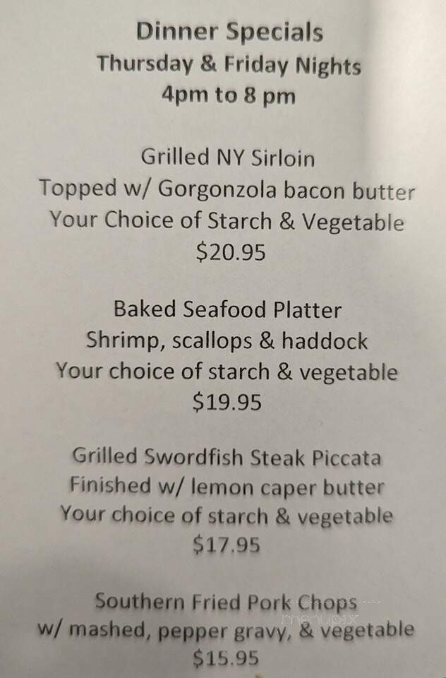 Ebenezer's Bar & Grill - South Hadley, MA menu_pic