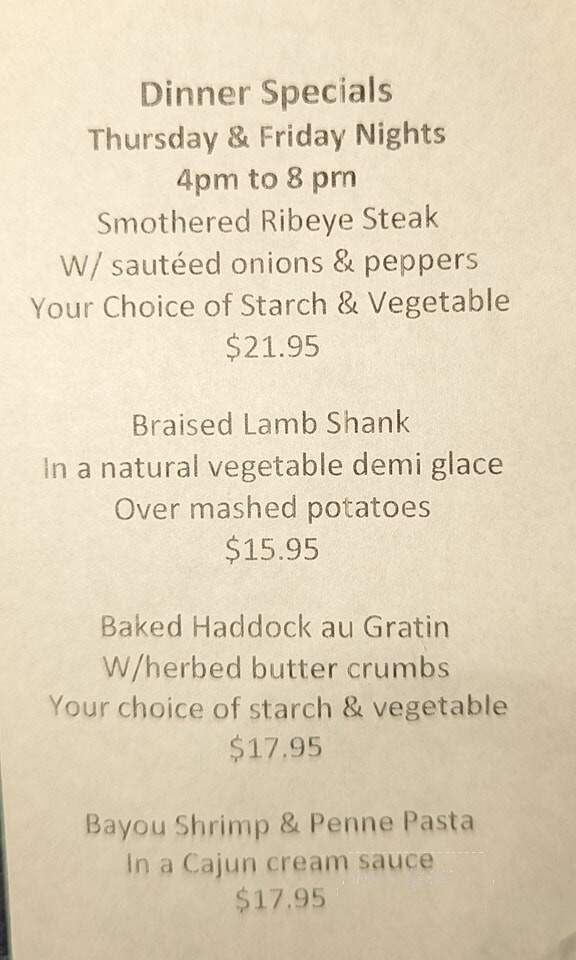 Ebenezer's Bar & Grill - South Hadley, MA menu_pic