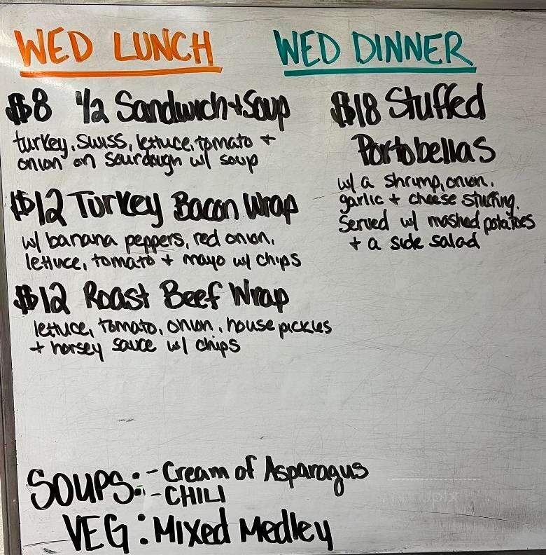 Dock at Bayview - Richland, MI menu_pic