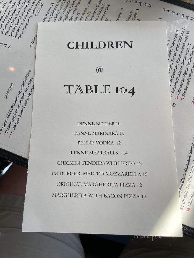 Table 104 Osteria-Bar - Stamford, CT