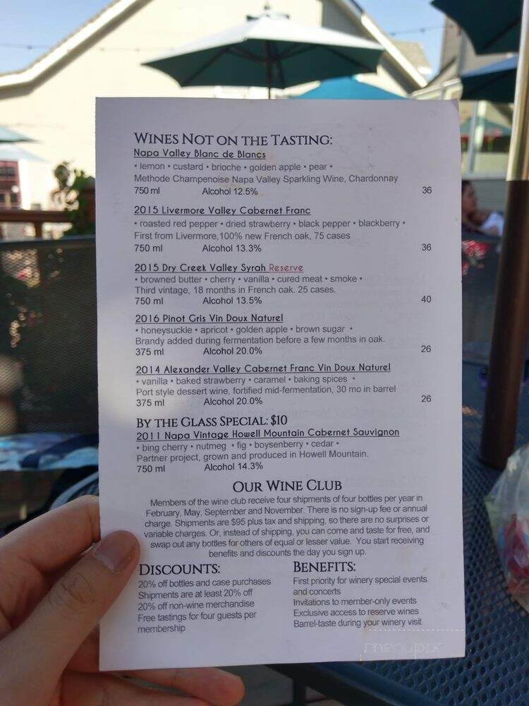 Big Dog Vineyards - Milpitas, CA menu_pic