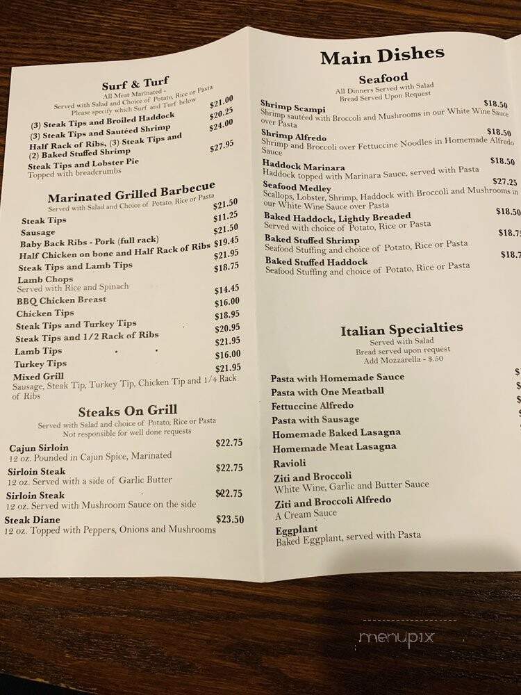 Tommy Floramo's Restaurant - Chelsea, MA menu_pic