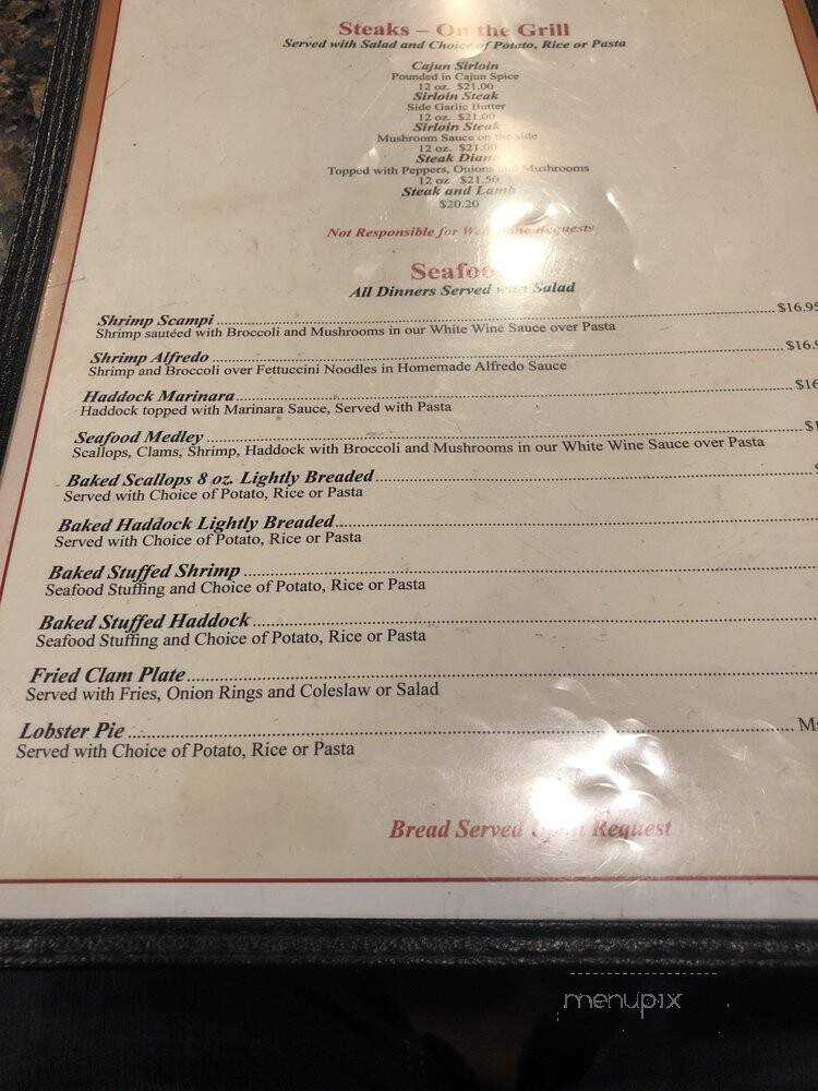 Tommy Floramo's Restaurant - Chelsea, MA menu_pic