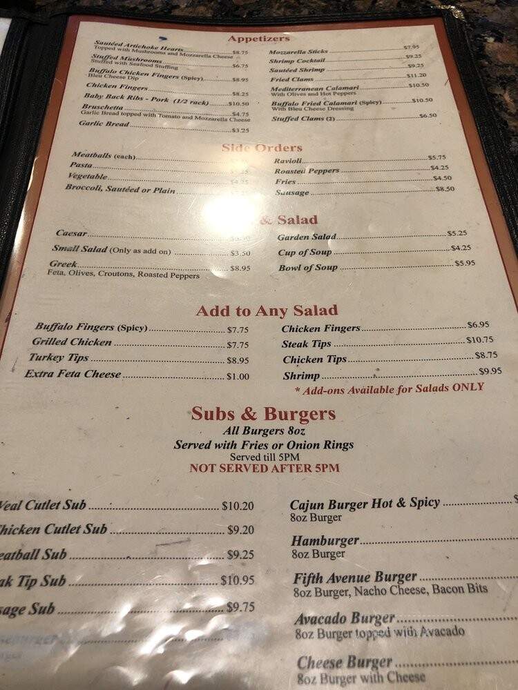 Tommy Floramo's Restaurant - Chelsea, MA menu_pic